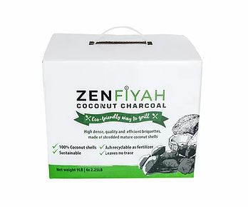 Zenfiyah Coconut Charcoal Pillow-shape Briquette 9 lbs 